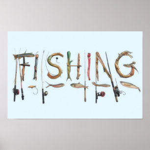 Fishing Word Poster