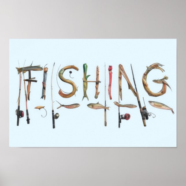 Fishing Word Poster (Front)