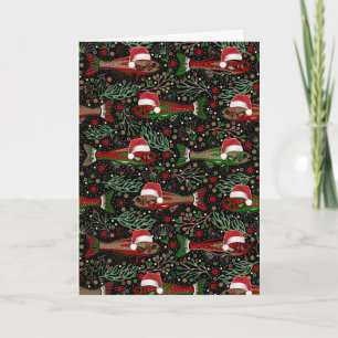 Fishing You a Merry Christmas Red Green Trout Card