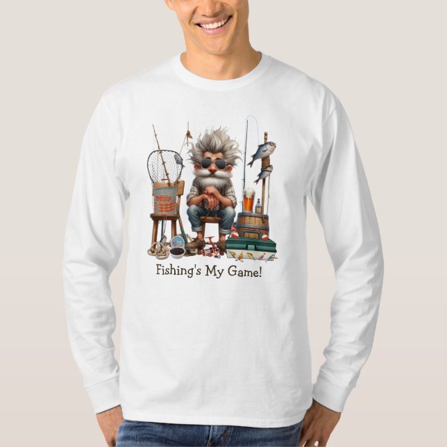 Fishing's My Game Long Sleeve T-Shirt (Front)