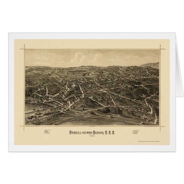 Fishkill, NY Panoramic Map - 1886 (Front Horizontal)