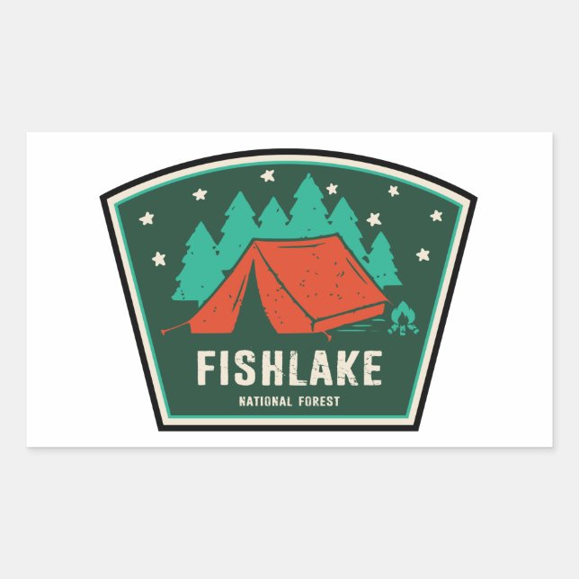 Fishlake National Forest Camping Rectangular Sticker (Front)