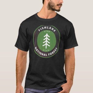 Fishlake National Forest Utah Ut Tree Badge T-Shirt