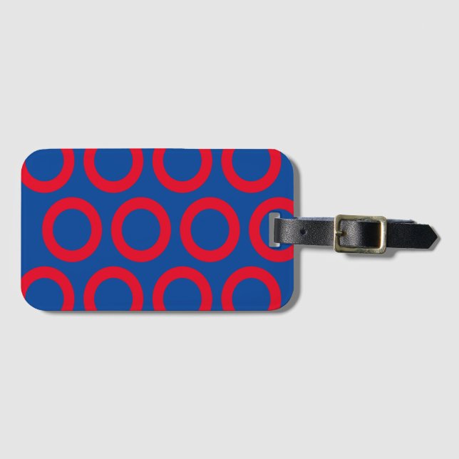 Fishman Donut Phish Design Luggage Tag  (Front Horizontal)