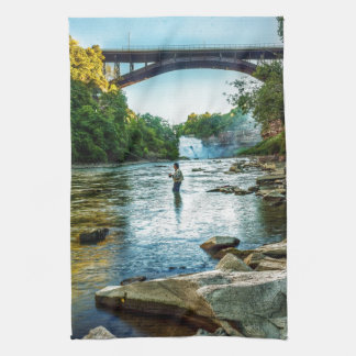 Fishman of the Genesee Tea Towel