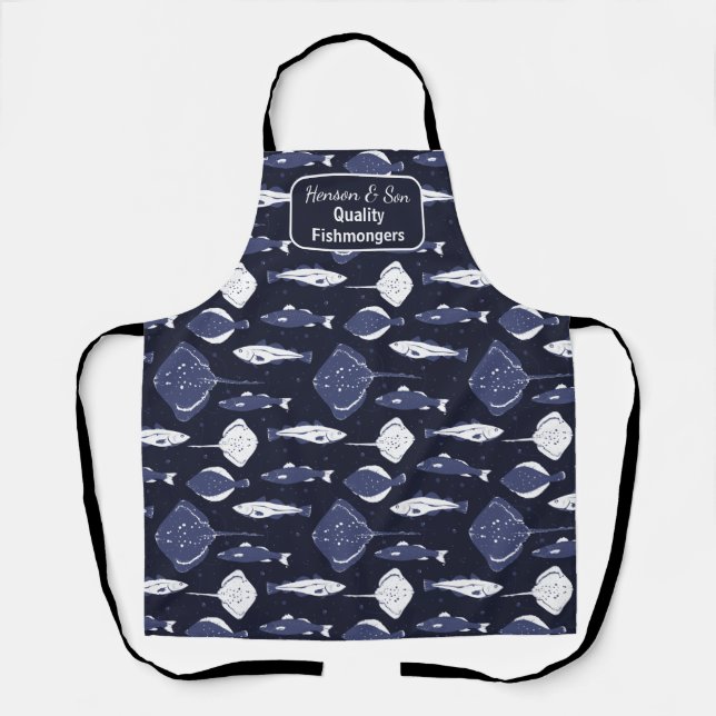 Fishmonger Seafood Fish Market Customised Apron (Front)