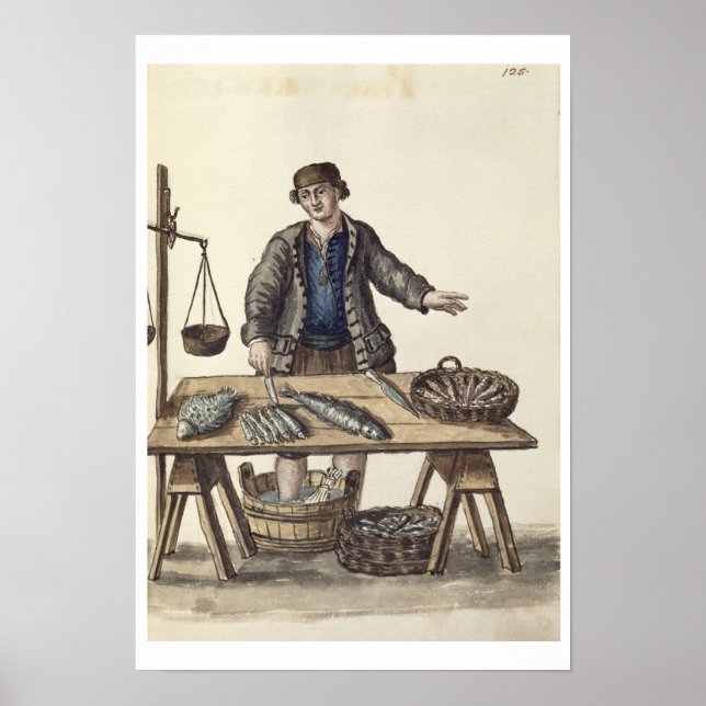 Fishmonger, Venetian (manuscript) Poster (Front)