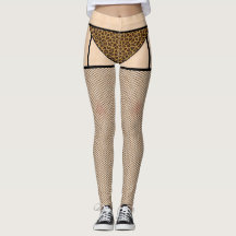 Fishnet Stockings and Leopard Skin Leggings