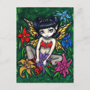 "Fishnets and Flowers" Postcard