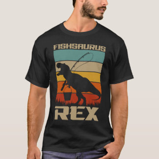Fishsaurus Bass Fishing T Rex Dinosaur T-Shirt