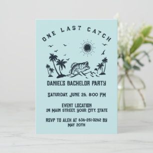 FishThemed Fishing Weekend Trip Bachelor Party  Invitation