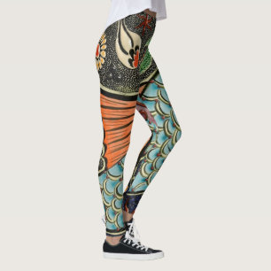 Fishy Abstract Background Leggings