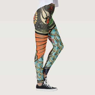 Fishy Abstract Background Leggings