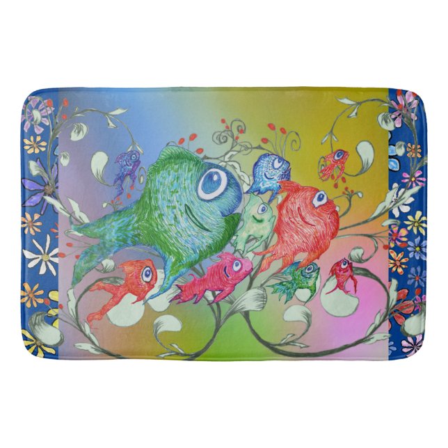 Fishy Anticipation  Bath Mat (Front)