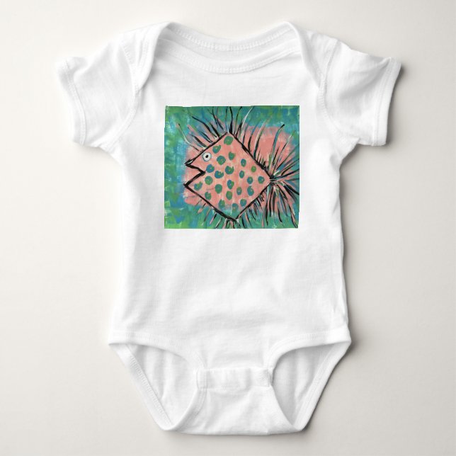 Fishy baby bodysuit (Front)