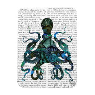 Fishy Blue Octopus Magnet