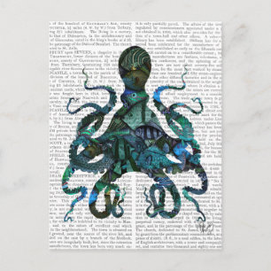 Fishy Blue Octopus Postcard