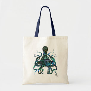 Fishy Blue Octopus Tote Bag
