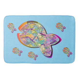 Fishy Fishy Blue Bath Mat