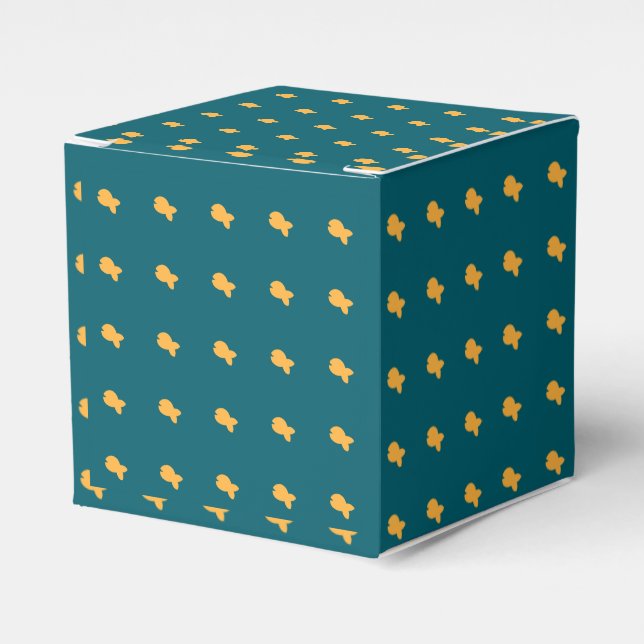 Fishy Fishy Kids Teal       Favour Box (Front Side)
