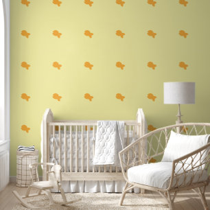 Fishy Fishy Kids Yellow Orange Wallpaper