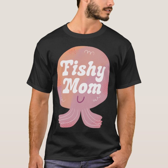 Fishy Mum Badge T-Shirt (Front)