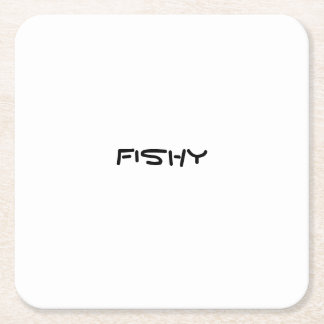 Fishy Square Paper Coaster
