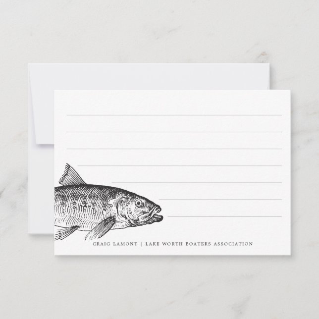 Fishy Thoughts | Funny Personalised Stationary Card (Front)