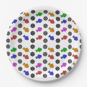Fishy Wheels Kids Paper Plate