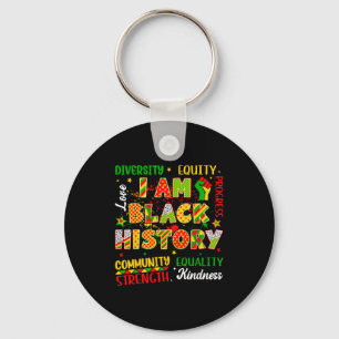 Fist Black Power Black History Month African Men W Key Ring