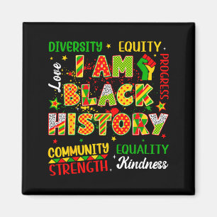 Fist Black Power Black History Month African Men W Magnet