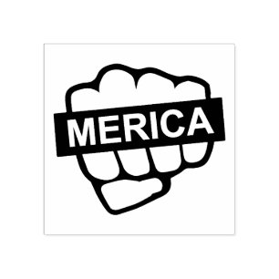 Fist Bump for Merica Rubber Stamp