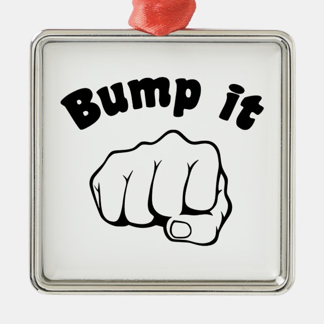 Fist Bump It Metal Tree Decoration (Front)