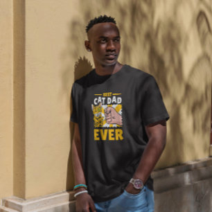 Fist Bumping Cat Dad Quote T-Shirt