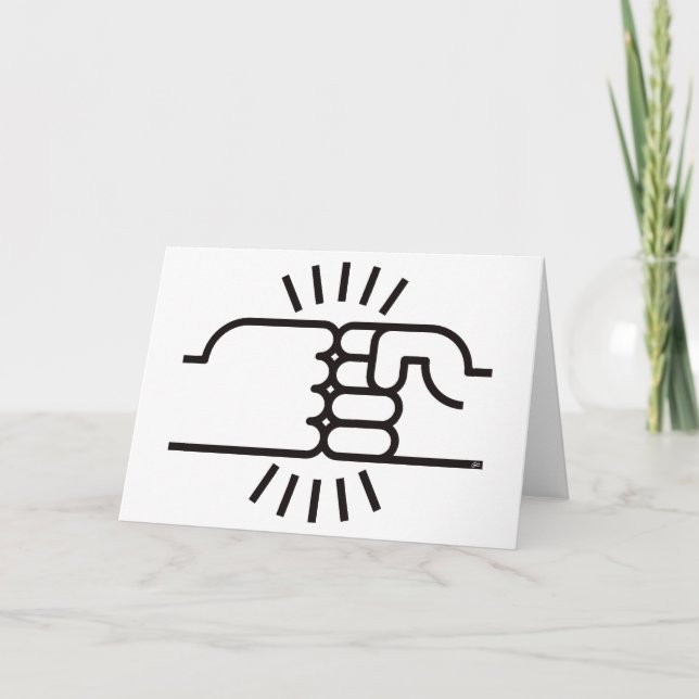 Fist Bumps Ahead! Card (Front)