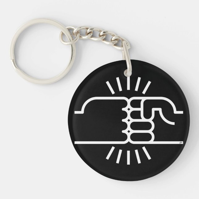 Fist Bumps Ahead! Key Ring (Front)