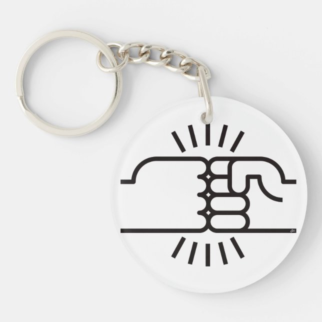 Fist Bumps Ahead! Key Ring (Front)