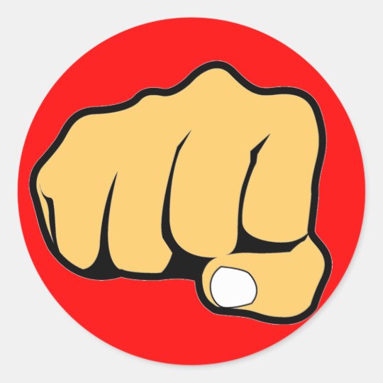Fist Classic Round Sticker