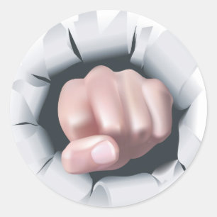 Fist Classic Round Sticker