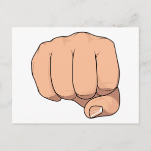 Fist Closed Hand Sign Gesture Postcard