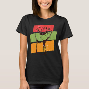 Fist Hand Black History Month Afro African Pride M T-Shirt