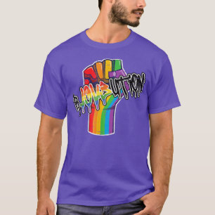 Fist Hand Rainbow Gay Pride LGBT Awareness Month T T-Shirt