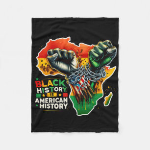 Fist Hands Black History Black History Is American Fleece Blanket