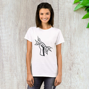 Fist Holding Lightning Bolt Bold Power T-Shirt