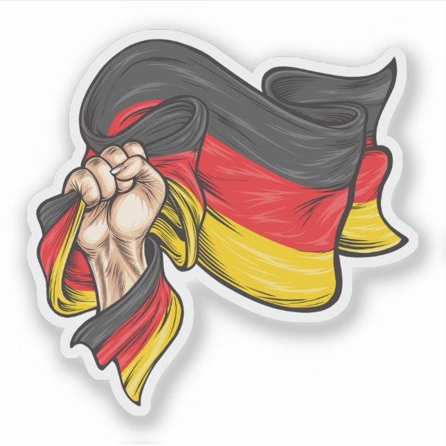 Fist holding national flag of Germany T-Shirt (Front)