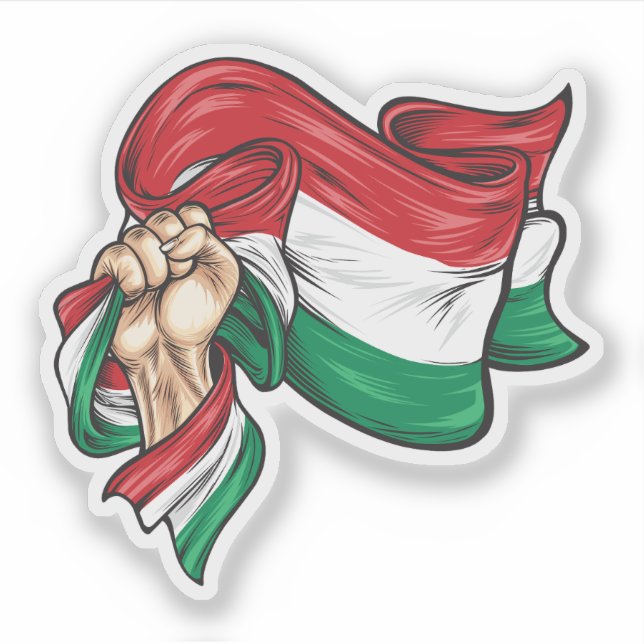 Fist holding national flag of Hungary T-Shirt (Front)