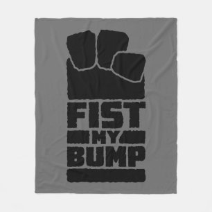 Fist My Bump Funny Space Alien Design Fleece Blanket