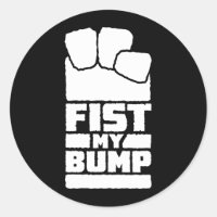 Fist My Bump Funny Space Alien Design In White