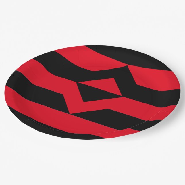 Fist Pride Flag Paper Plate (Angled)