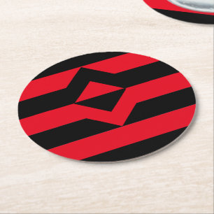 Fist Pride Flag Round Paper Coaster